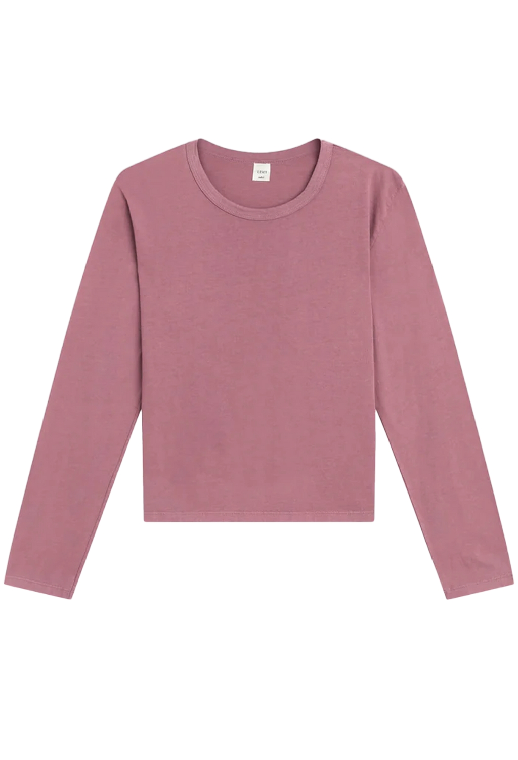 Mauve long-sleeve shirt on a white background