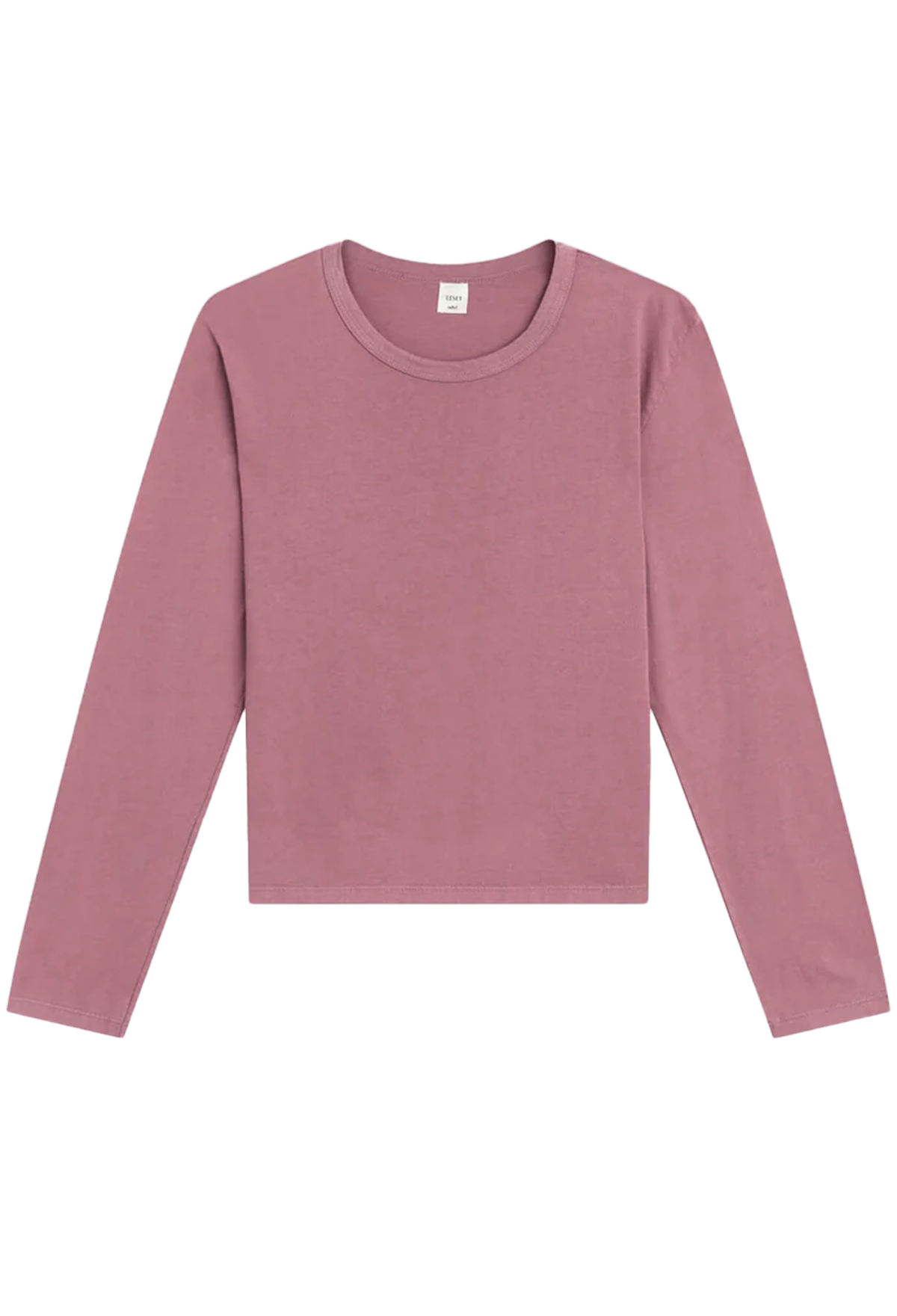 Mauve long-sleeve shirt on a white background