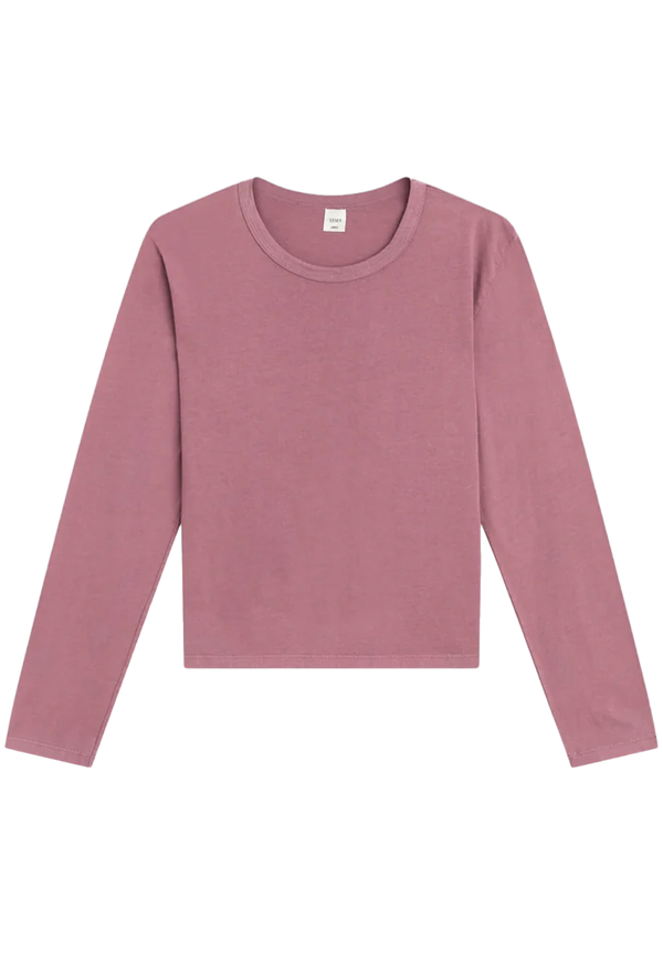 Mauve long-sleeve shirt on a white background