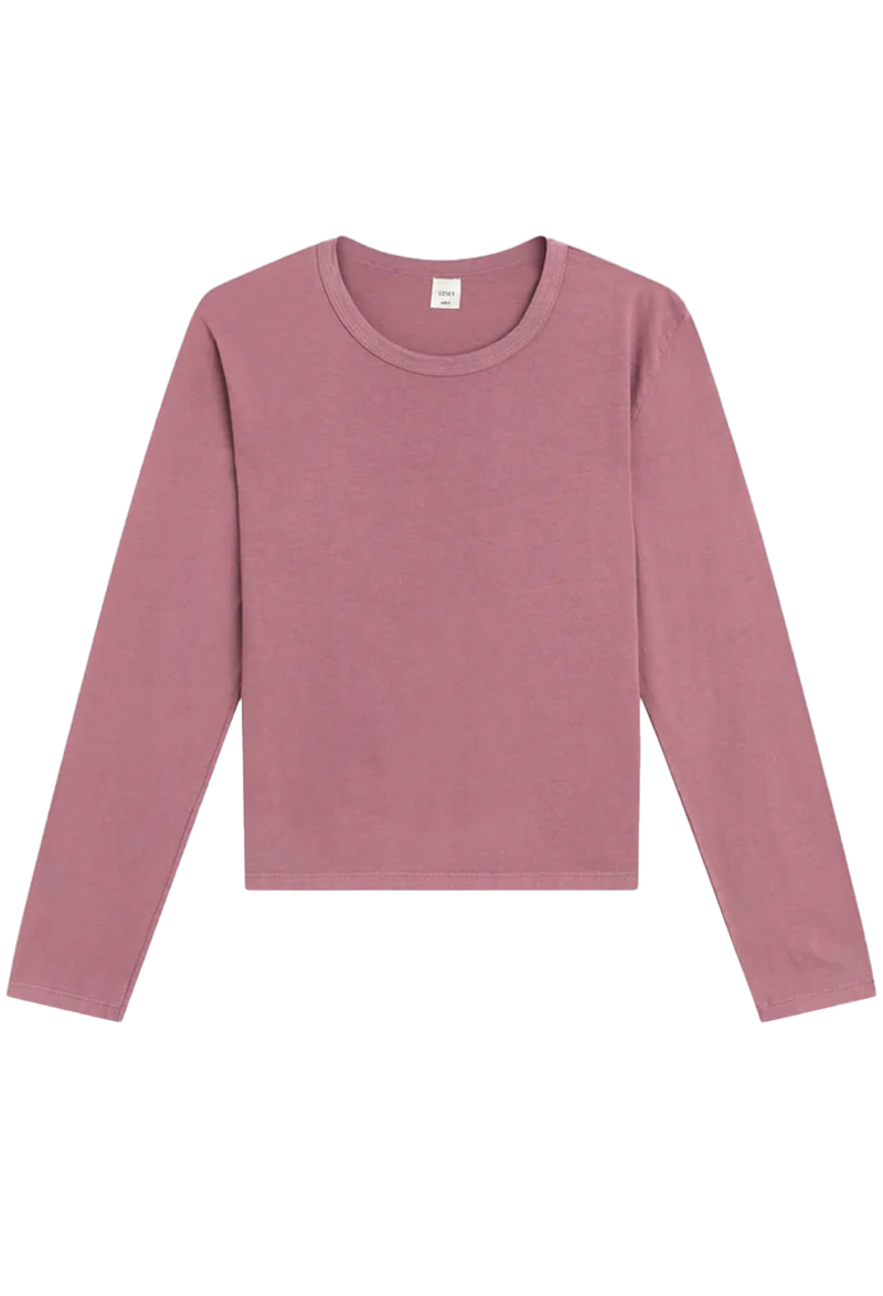 Mauve long-sleeve shirt on a white background
