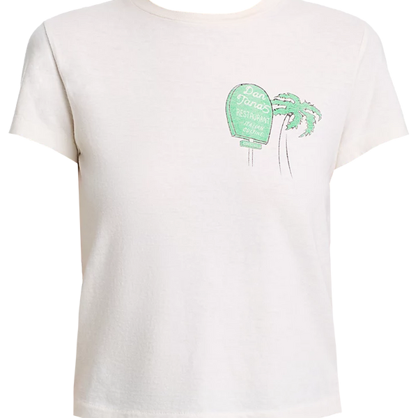 ★Re/Done★ ホワイト Classic 'Dan Tana's' Sign Tシャツ Re/Done: White Classic 'Dan Tana's' Sign T-shirt | SSENSE