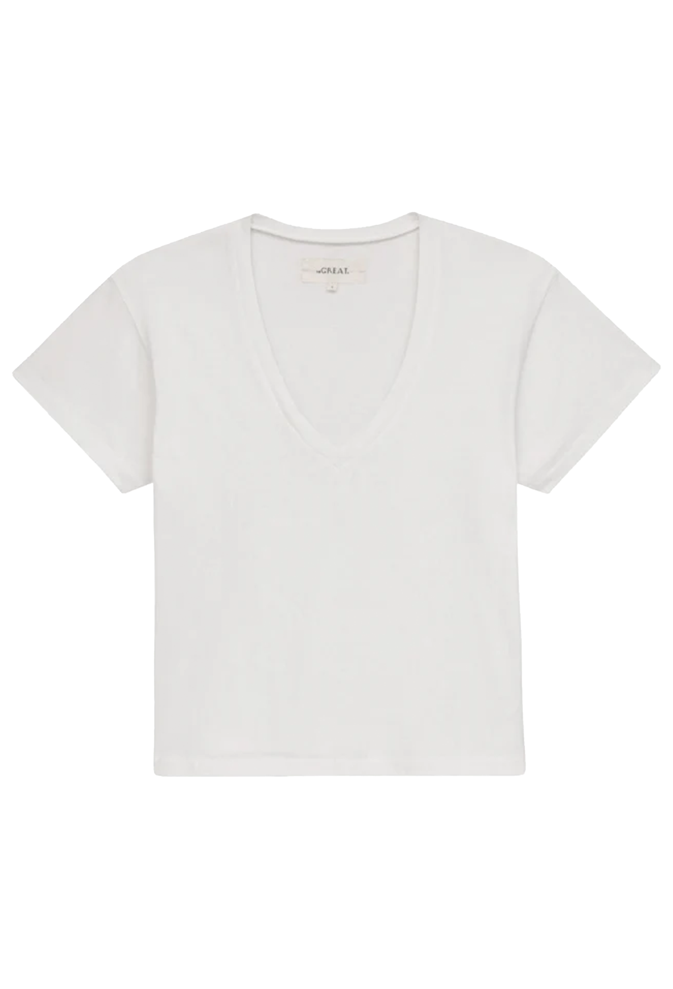 a white v-neck t-shirt. transparent background