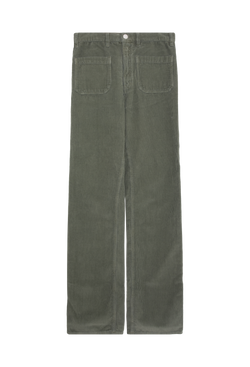 Jane Corduroy Straight-Leg Pants