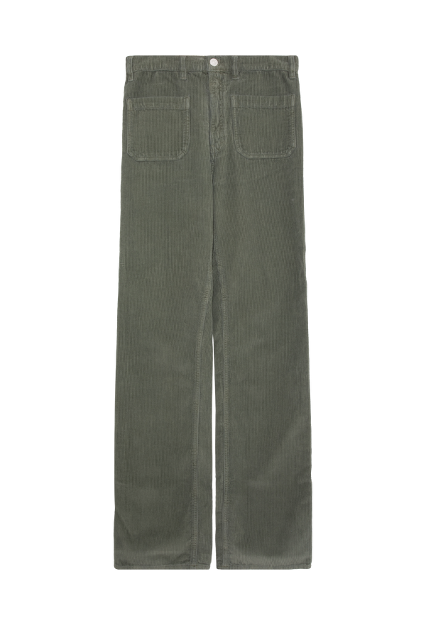 Jane Corduroy Straight-Leg Pants