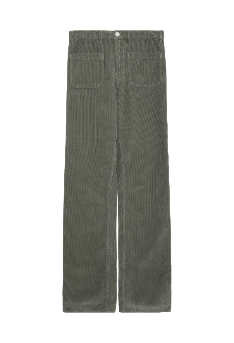 Jane Corduroy Straight-Leg Pants