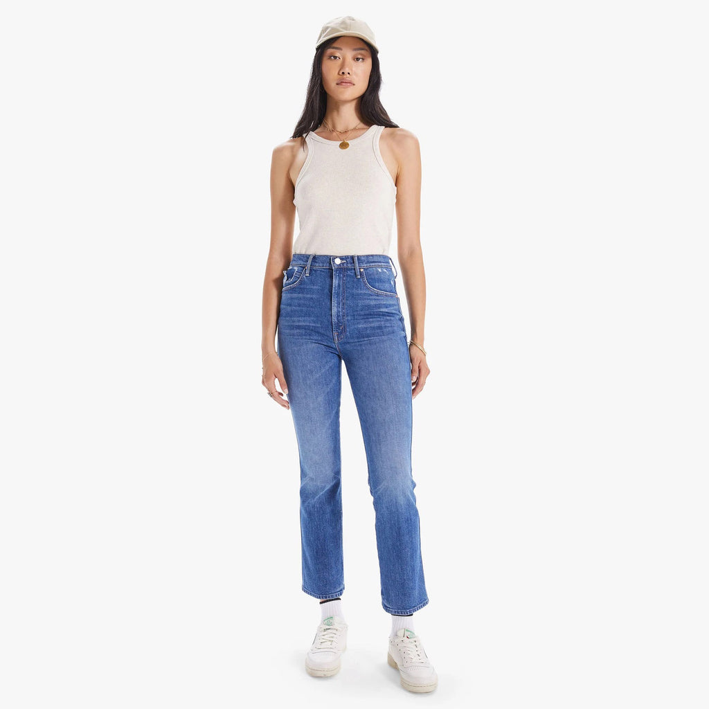 High Waisted Smoking Double Ankle Jean